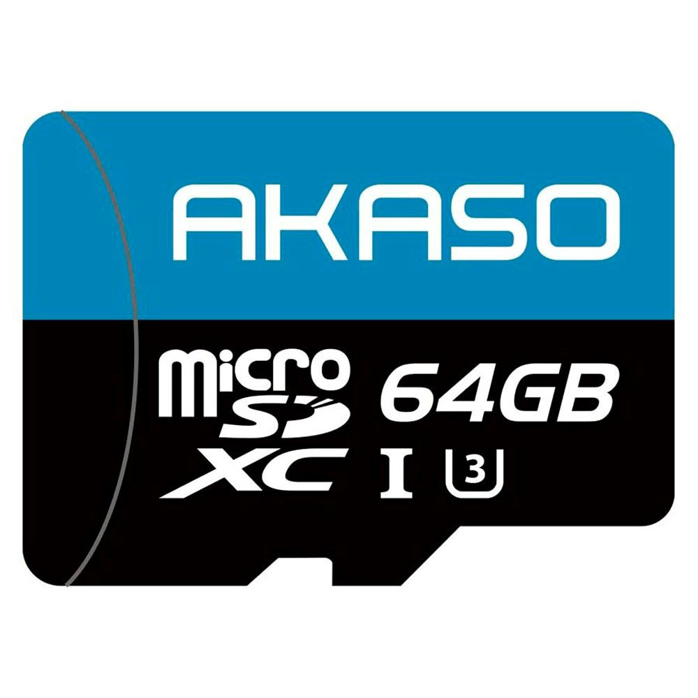 AKASO 64GB Micro-SD Card for Camera - 100MB/s - Black / Blue