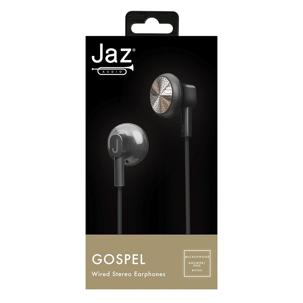 Jaz Gospel Stereo In-Ear Headset w. Jack Plug 3.5mm - Black