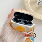 Beats Studio Buds Silicone Case w. Keyring and Carabiner - Fried Egg