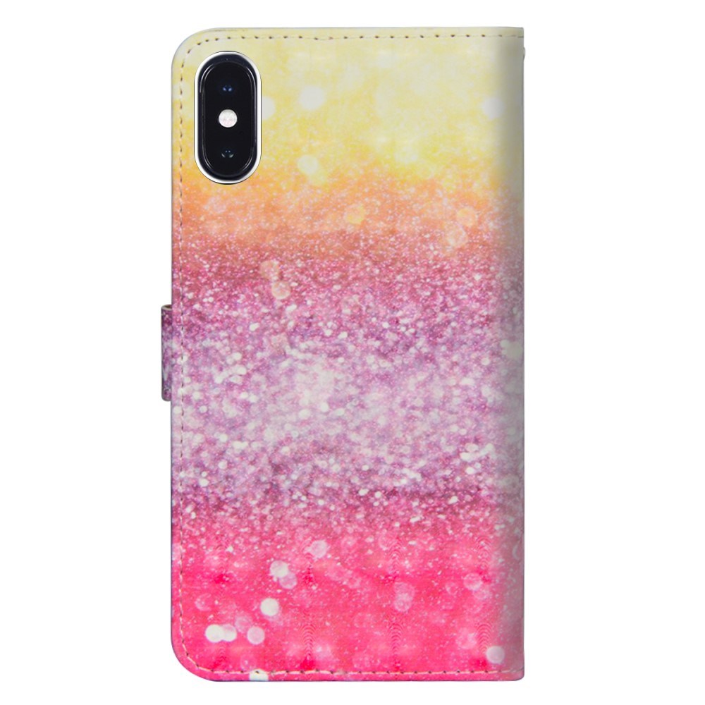 EIDERWOOD iPhone XR Leather Case with Wallet and Strap - Colorful Flash