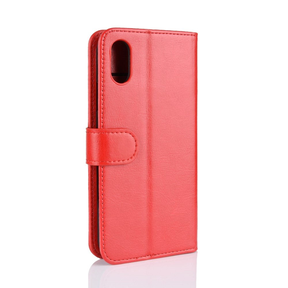 iPhone XR Sleek Leather Wallet Case - Red