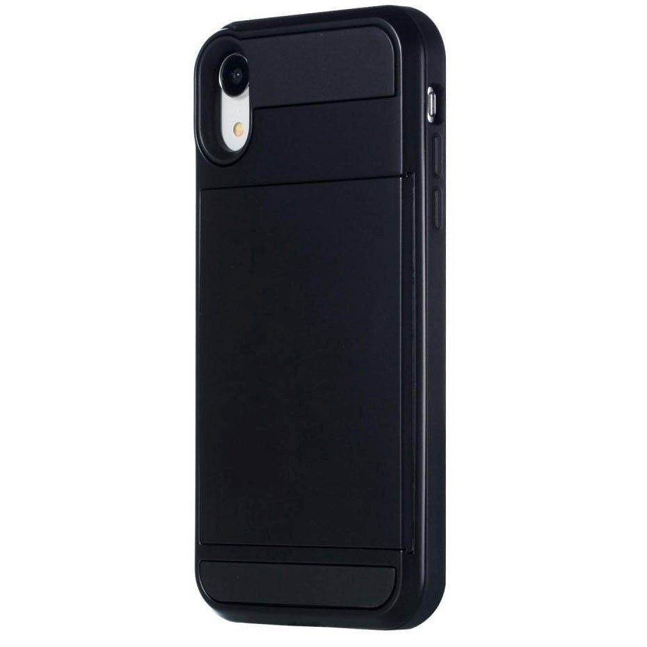 iPhone XR Tough Case w. Card Holder Black