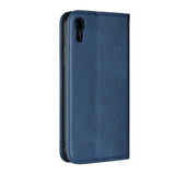 iPhone XR Smart Leather Wallet Case - Blue