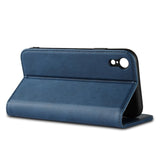 iPhone XR Smart Leather Wallet Case - Blue