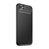 iPhone SE (2022 / 2020) / 8 / 7 Carbon Fibre Flexible Back Case - Black