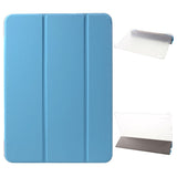 iPad Pro 11" (2018) Tri-fold Leather Stand Case w. Transparent Back - Blue