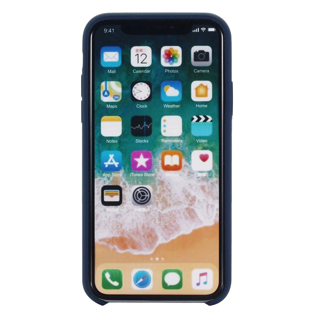 iPhone X / XS Soft Silicone Case - Dark Blue Vol. 2