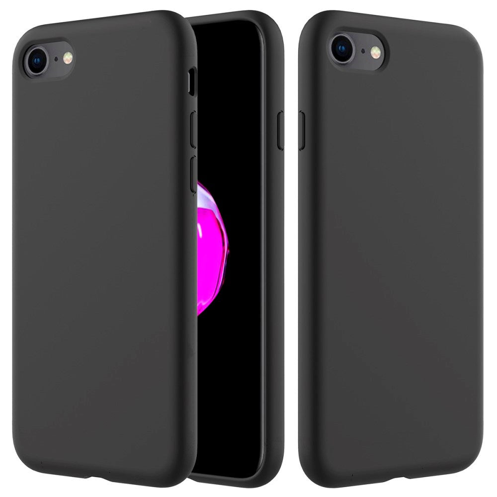 iPhone SE (2022 / 2020) / 8 / 7 Soft Silicone Case - Black Vol. 2