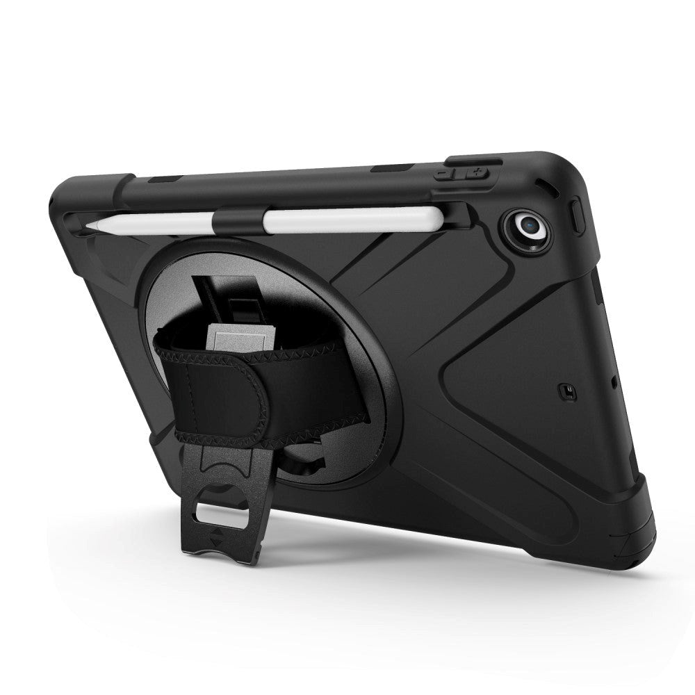 iPad (2018) / iPad (2017) Tough Case w. 360 Degree Hand Holder & Stand - Black