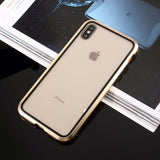 iPhone X / XS 360° Magnetic Case w. Glass front & back - Gold