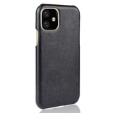 iPhone 11 Leather Case Litchi Skin Plastic Case Black