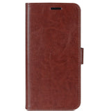 iPhone XR Sleek Leather Wallet Case - Brown