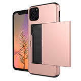 iPhone 11 Hybrid Tough Case w. Card Holder Rose Gold