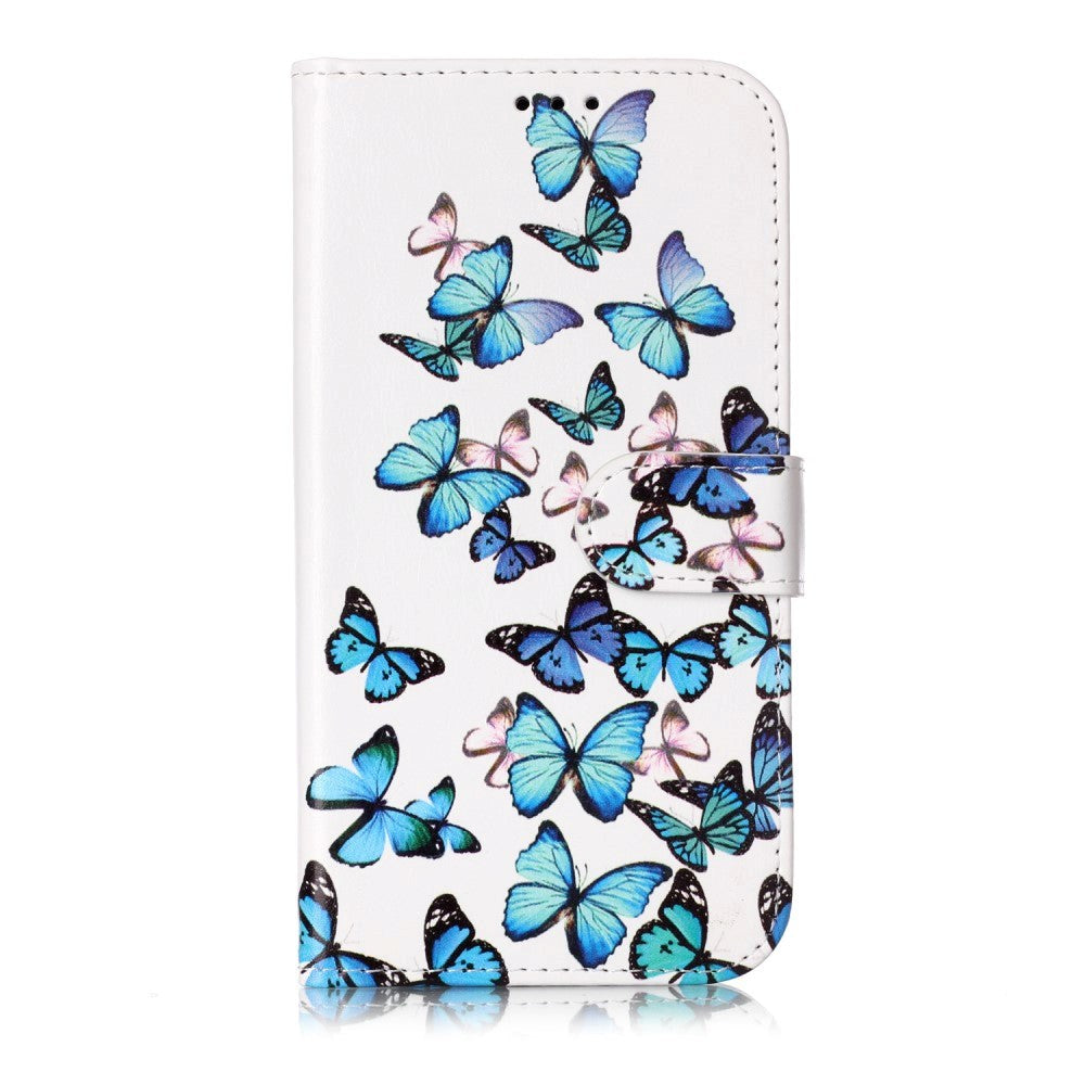 iPhone 11 Leather Wallet Case w. Print - Butterflies