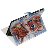 iPad 2/3/4 Leather Flip Case w. Stand - Tiger tongue