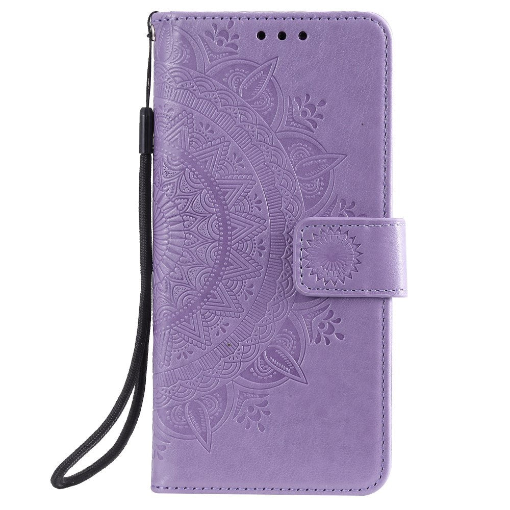 iPhone 11 Leather Wallet Case - Mandala Pattern Purple