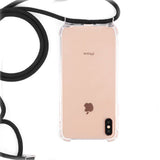 iPhone X / XS Flexible Plastic Case w. Hand Strap - Black