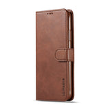 iPhone 11 Pro Max Faux Leather Flip Case with Cardholder & Stand Function - Dark Brown