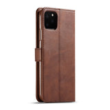 iPhone 11 Pro Max Faux Leather Flip Case with Cardholder & Stand Function - Dark Brown