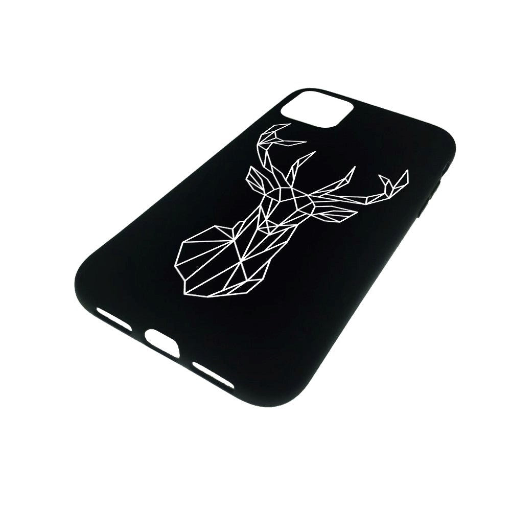 iPhone 11 Flexible Plastic Case - Geometric Deer