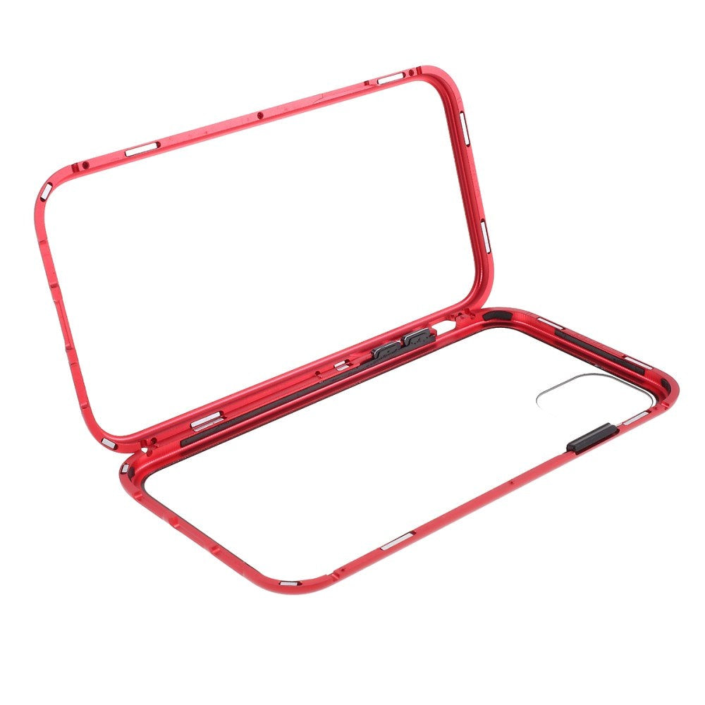 iPhone 11 Pro Magnetic Metal Case w. Back Glass - Red