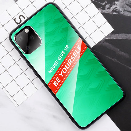 iPhone 11 Pro Max Case w. Back Glass - Be Yourself - Green