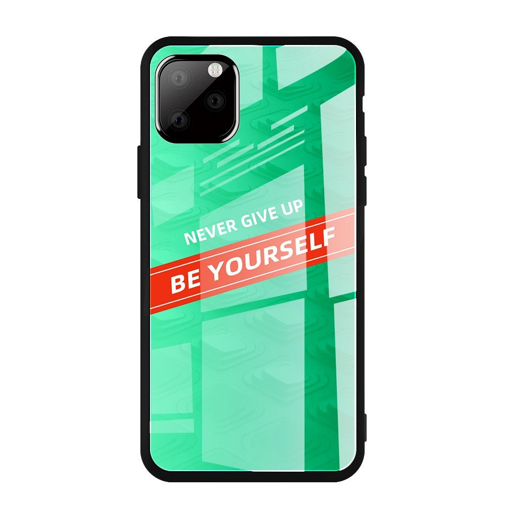 iPhone 11 Pro Max Case w. Back Glass - Be Yourself - Green