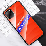 iPhone 11 Pro Case w. Back Glass - Be Yourself - Red