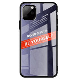 iPhone 11 Pro Case w. Back Glass - Be Yourself - Purple