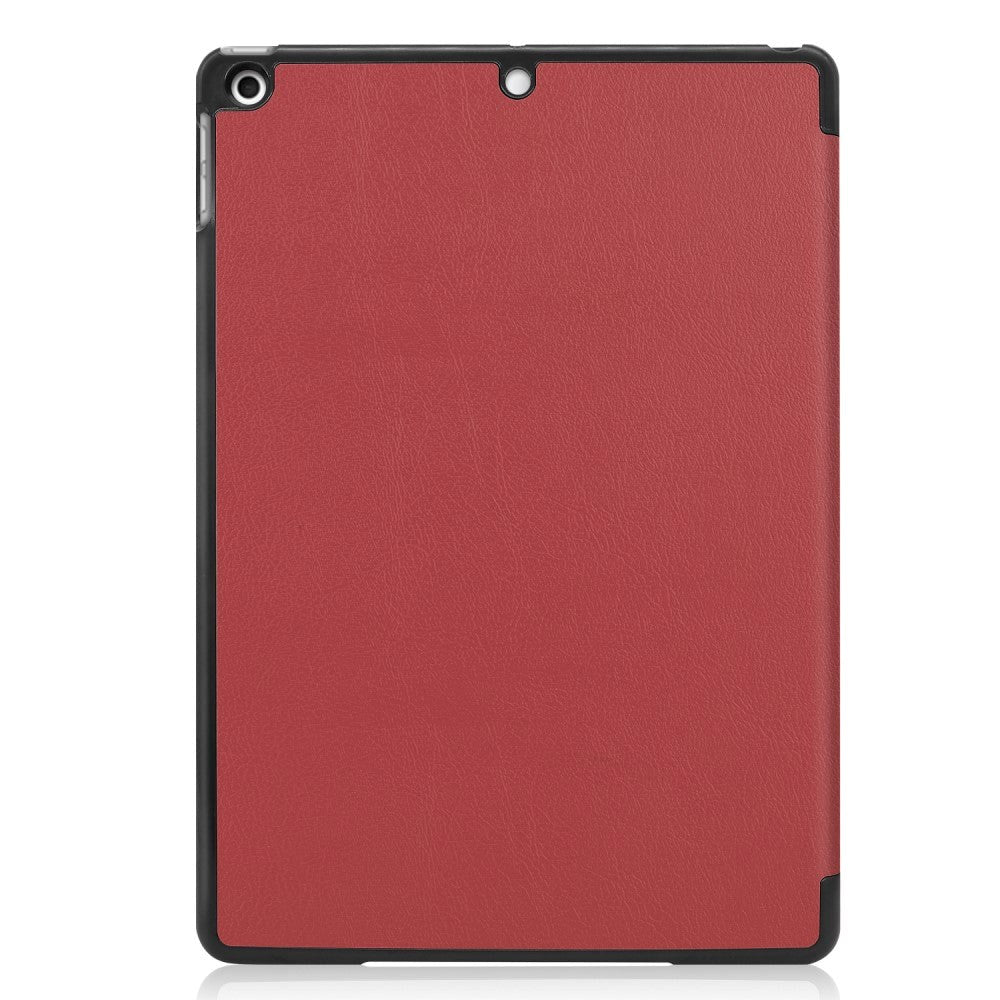 iPad 10.2" (2021 / 2020 / 2019) Tri-Fold Leather Case - Dark Red