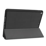 iPad 10.2" (2021 / 2020 / 2019) Leather Case w. Holder For Apple Pencil - Black