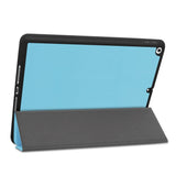 iPad 10.2" (2021 / 2020 / 2019) Leather Case w. Holder For Apple Pencil - Light Blue