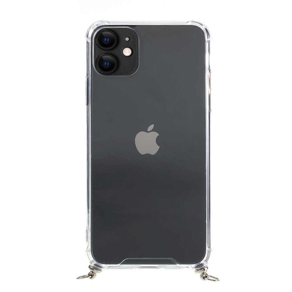 iPhone 11 Flexible Plastic Case w. Hand Strap - Black