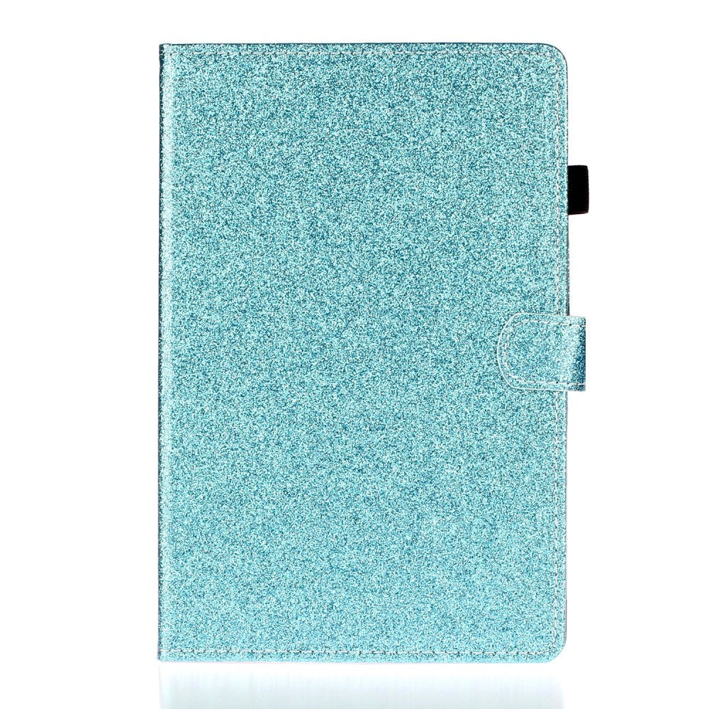 iPad 10.2" (2021 / 2020 / 2019) Glitter Case w. Flip Stand & Card Holder - Glitter Blue