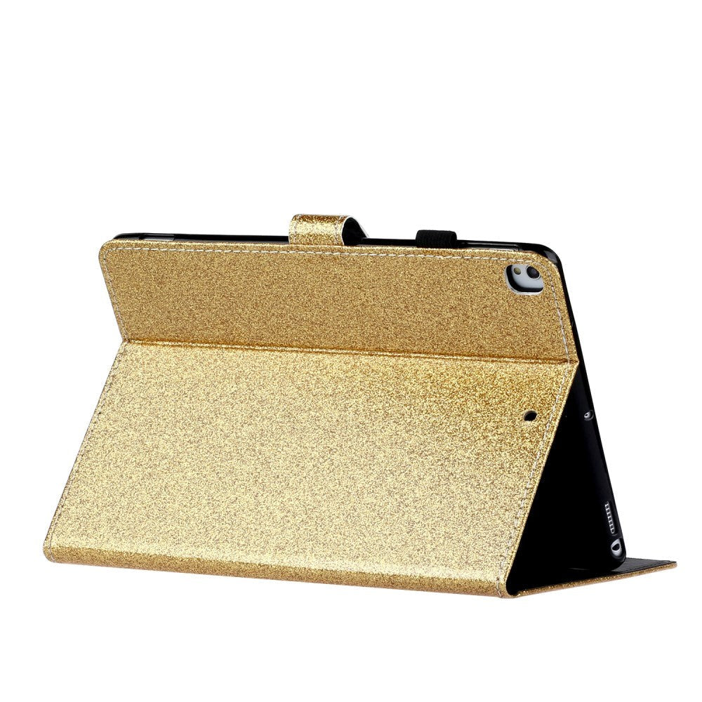 iPad 10.2" (2021 / 2020 / 2019) Glitter Case w. Flip Stand & Card Holder - Glitter Gold