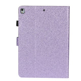 iPad 10.2" (2021 / 2020 / 2019) Glitter Case w. Flip Stand & Card Holder - Glitter Purple