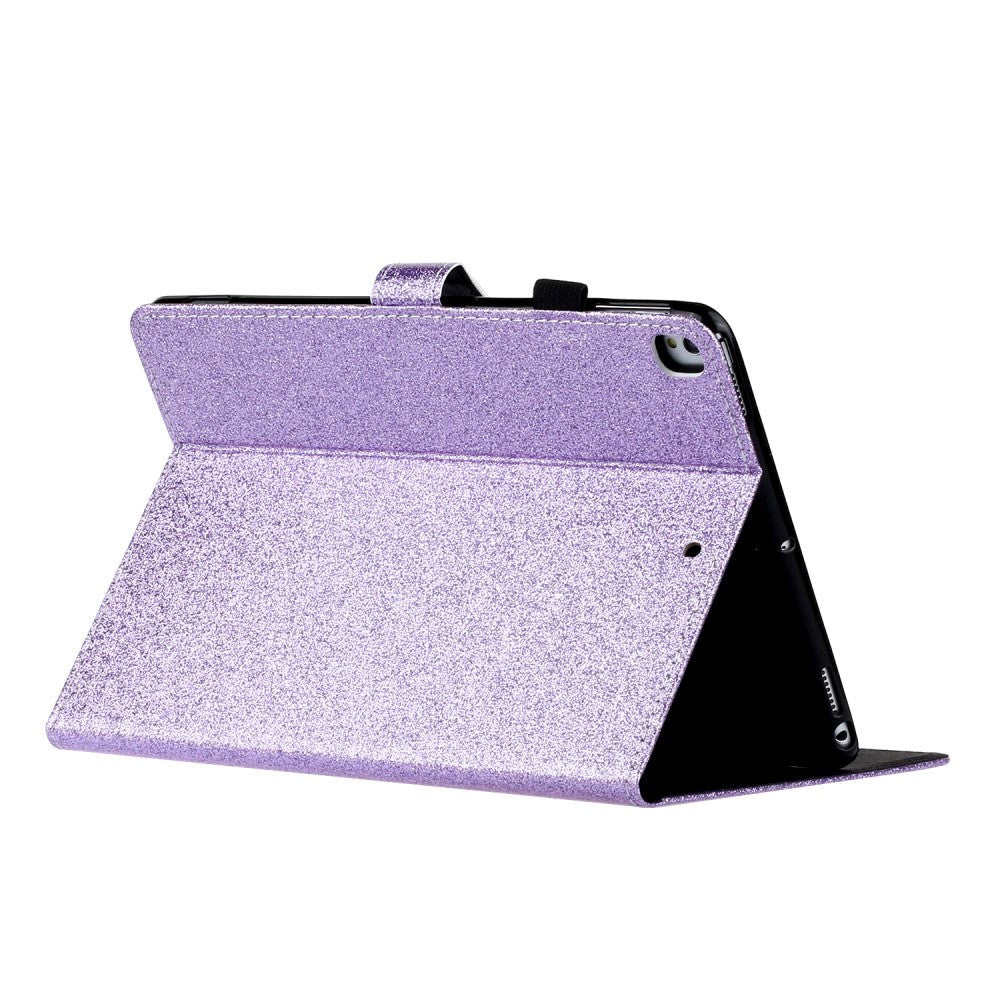 iPad 10.2" (2021 / 2020 / 2019) Glitter Case w. Flip Stand & Card Holder - Glitter Purple