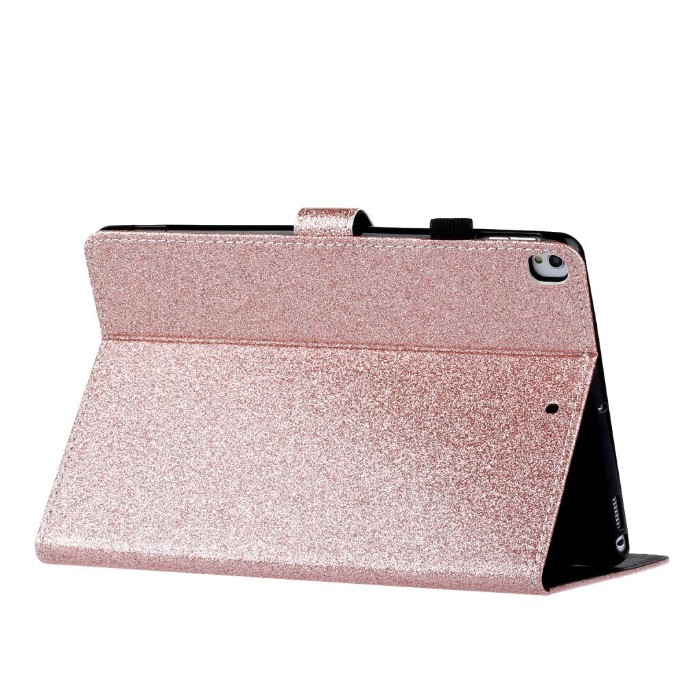 iPad 10.2" (2021 / 2020 / 2019) Glitter Case w. Flip Stand & Card Holder - Glitter Rose Gold