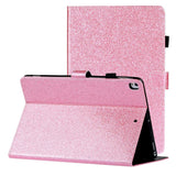 iPad 10.2" (2021 / 2020 / 2019) Glitter Case w. Flip Stand & Card Holder - Glitter Pink