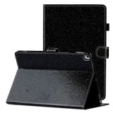 iPad 10.2" (2021 / 2020 / 2019) Glitter Case w. Flip Stand & Card Holder - Glitter Black