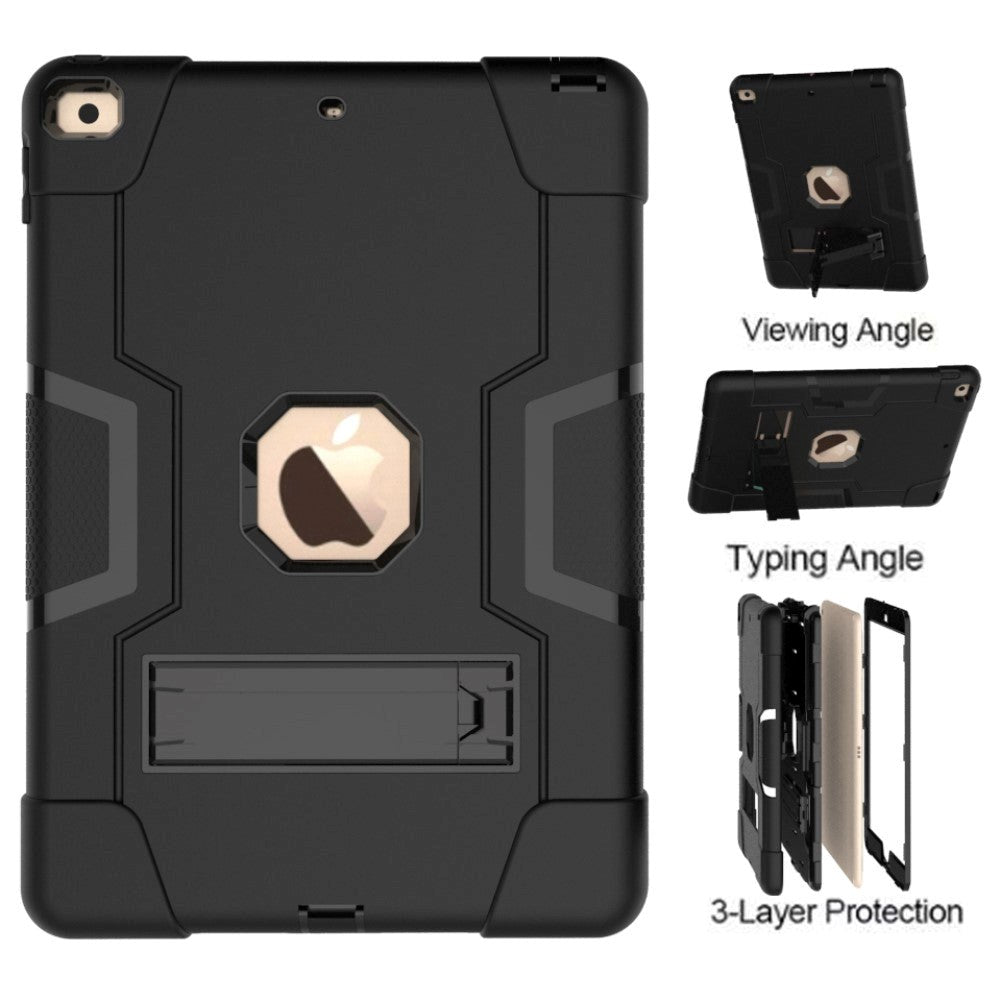 iPad 10.2" (2021 / 2020 / 2019) Tough Case w. Kickstand - Black