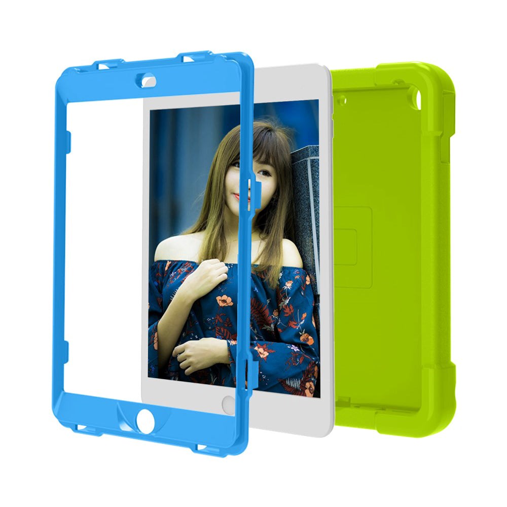 iPad 10.2" (2021 / 2020 / 2019) Kids Case w. 360° Stand & Handle - Green/Blue