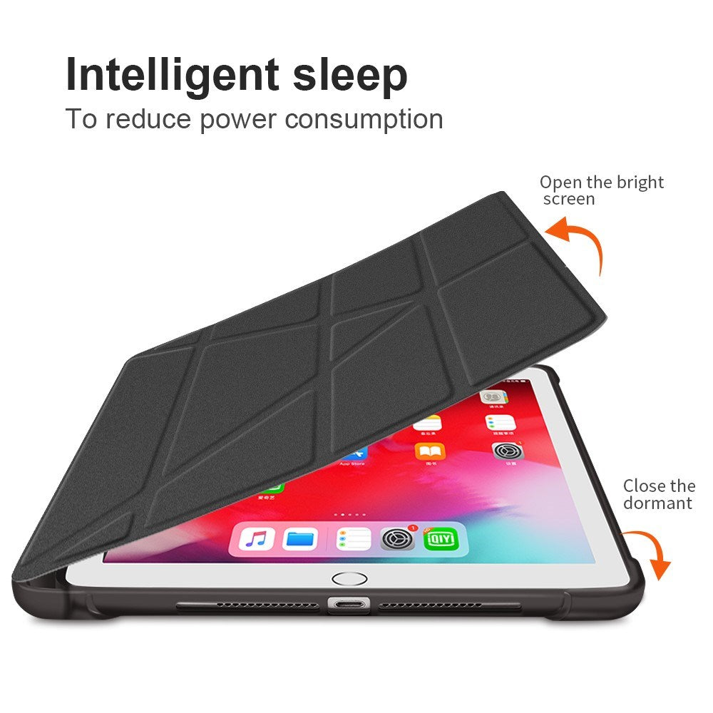 iPad 10.2" (2021 / 2020 / 2019) / iPad Pro 10.5 / iPad Air (2019) Case - Flexible Origami Case - Black