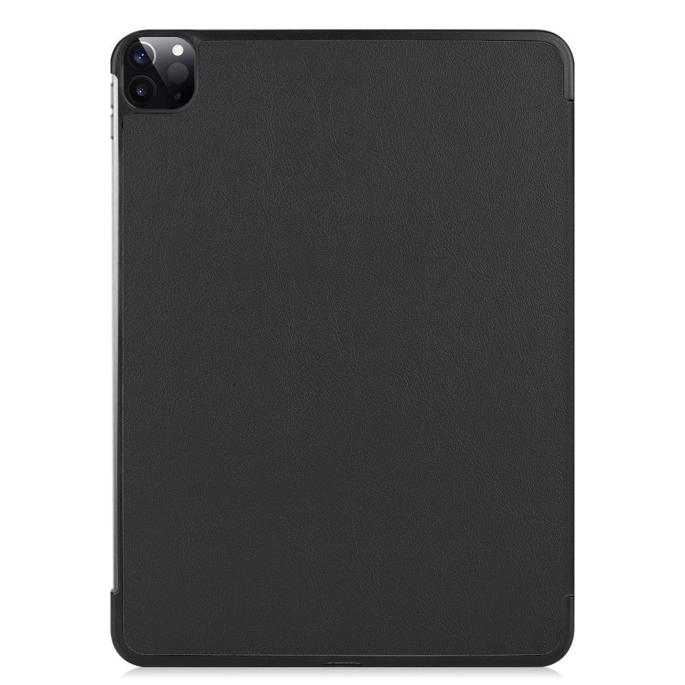 iPad Pro 12.9" (2022 / 2021 / 2020 /2018) / Air 13" (2024) Leather Case w. Stand and Wake-up Function - Black