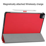 iPad Pro 12.9" (2022 / 2021 / 2020 /2018) / Air 13" (2024) Leather Case w. Stand and Wake-up Function - Red