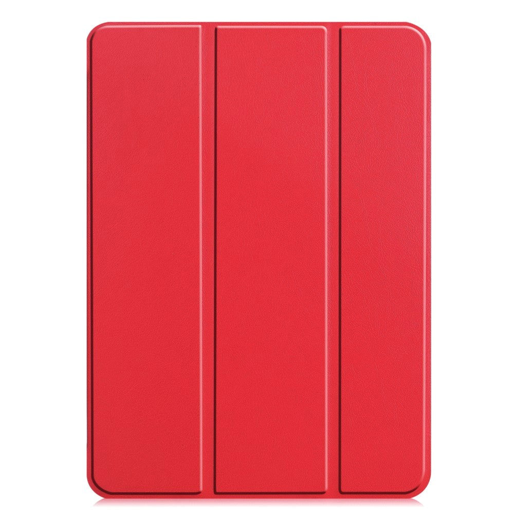 iPad Pro 12.9" (2022 / 2021 / 2020 /2018) / Air 13" (2024) Leather Case w. Stand and Wake-up Function - Red