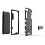 iPhone SE (2022 / 2020) / 8 / 7 Hybrid Tough Case w. Kickstand - Black