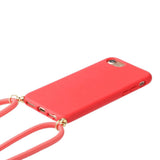 iPhone SE (2022/2020) / 8/7 Case with Adjustable Strap - Grain Details - Red