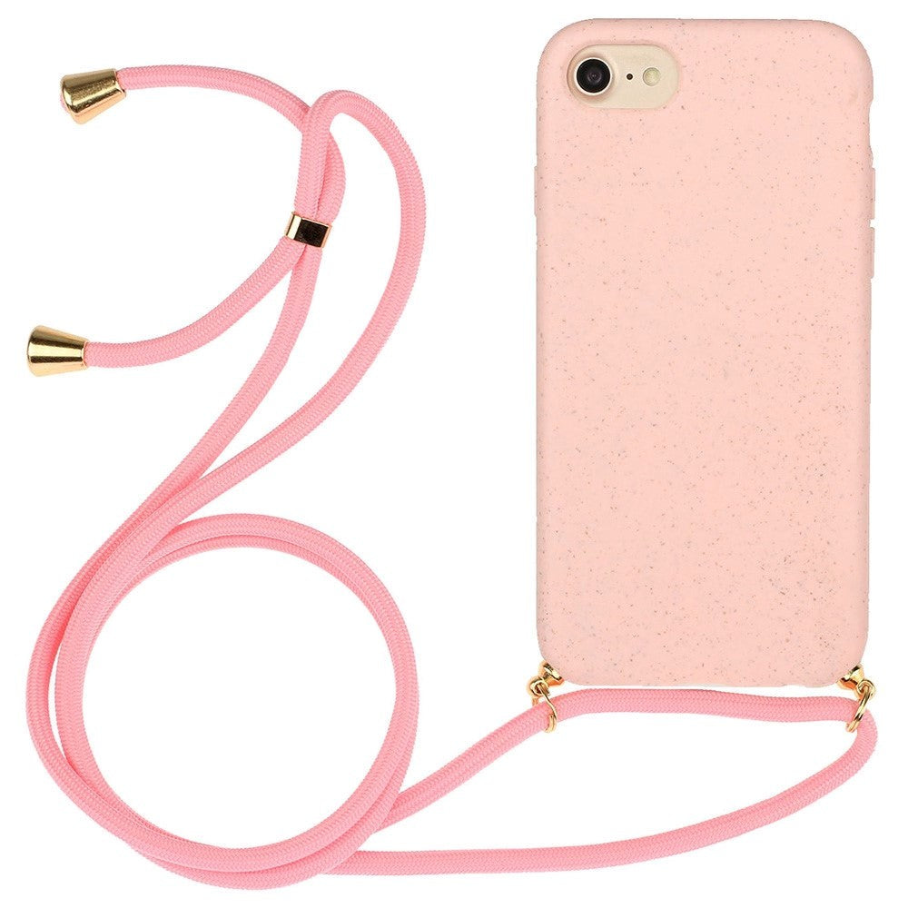 iPhone SE (2022/2020) / 8/7 Case with Adjustable Strap - Grain Details - Pink