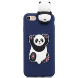 iPhone SE (2022 / 2020) / 8 / 7 Flexible Plastic Case with Doll Decor - Giant Panda